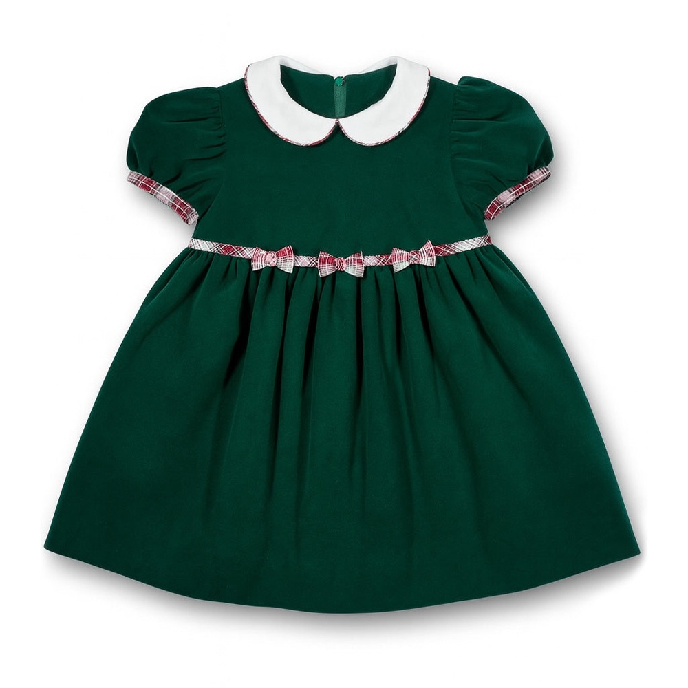 Florence Eiseman Velvet Dress with Plaid Bows